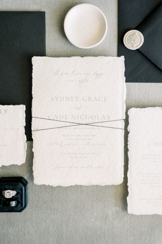 arizona wedding invitations custom stationery, handmade paper. neutral designs. Wedding Unique and Unforgettable