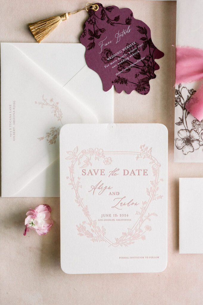 save the date, romantic, floral wreath